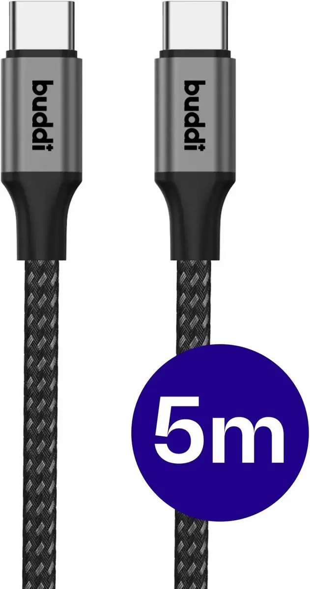 Buddi Flex USB-C naar USB-C Kabel 60W
