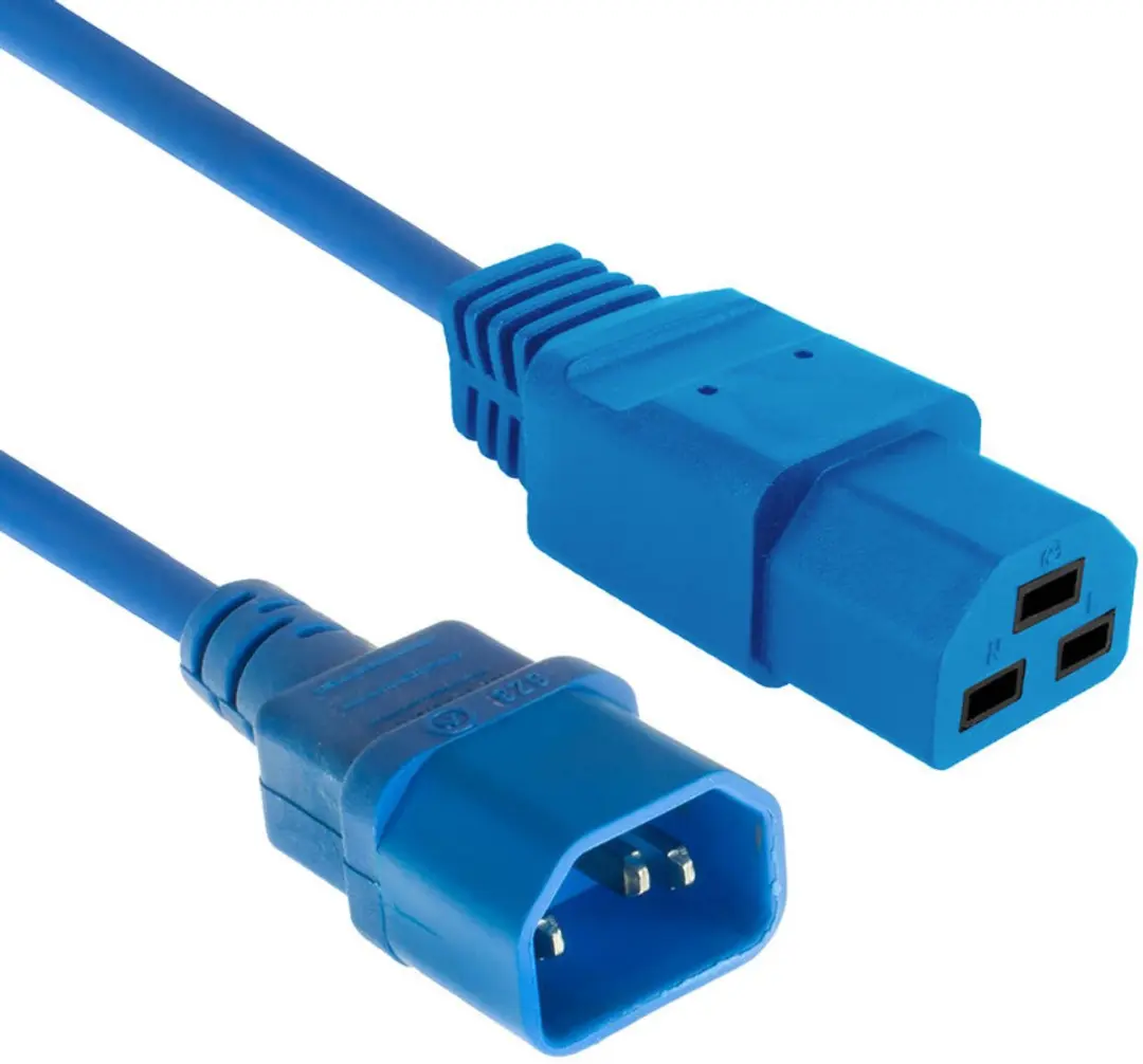 ACT AK5384 Netsnoer C14-C21 3m - Blauw