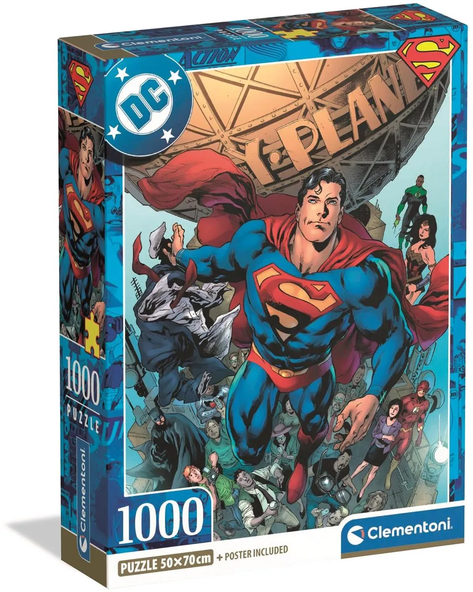Clementoni Superman Puzzel 1000 Stuks - Multikleur
