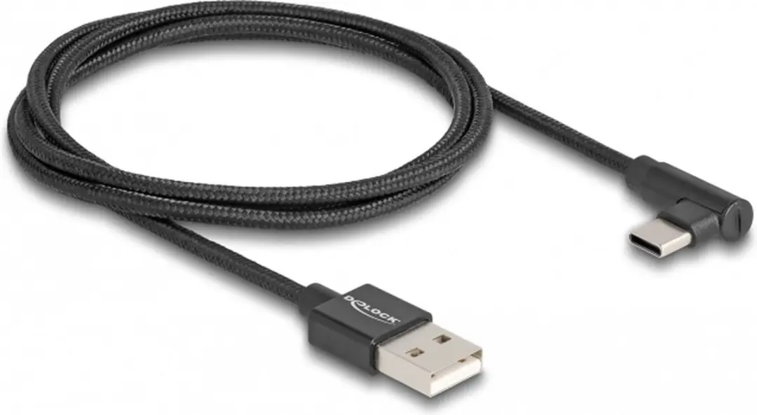Delock USB 2.0 Kabel A-male naar C-male 1m - Zwart