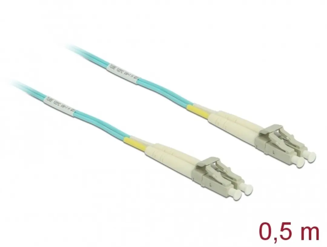 Delock OM3 LC/UPC Glasvezelkabel 0,5m - Turquoise