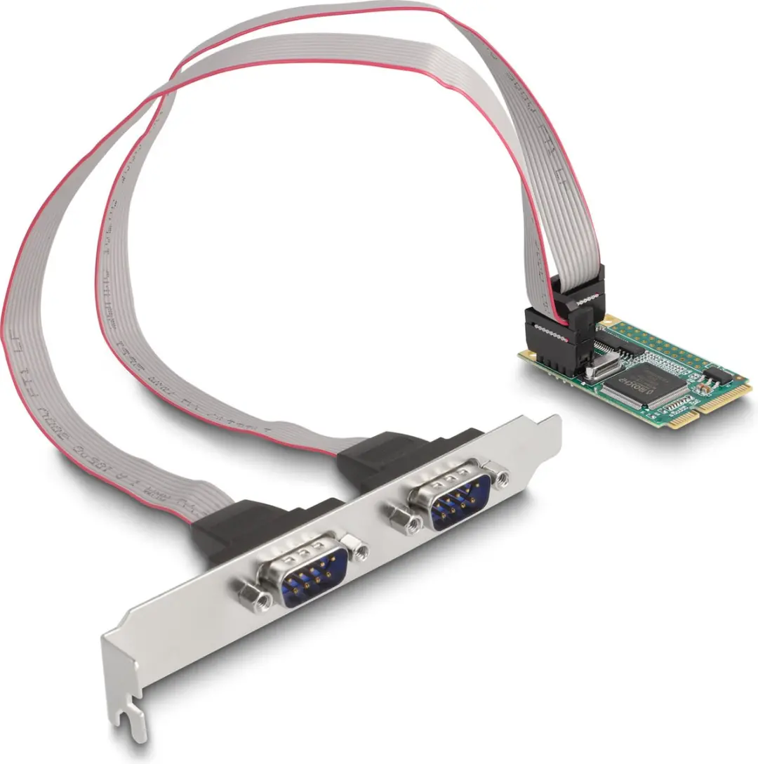 Delock Mini PCIe Kaart 2x RS-232 D-Sub 9 Pin