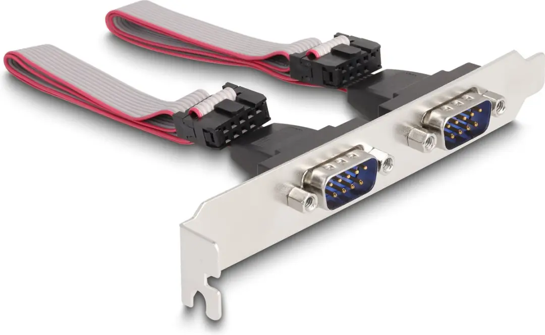 Delock Mini PCIe Kaart 2x RS-232 D-Sub 9 Pin - Grijs