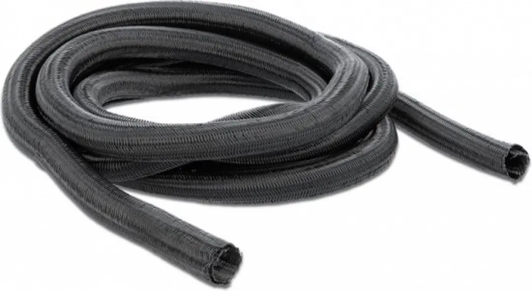 Delock Gevlochten Kous 2m x 19mm - Zwart