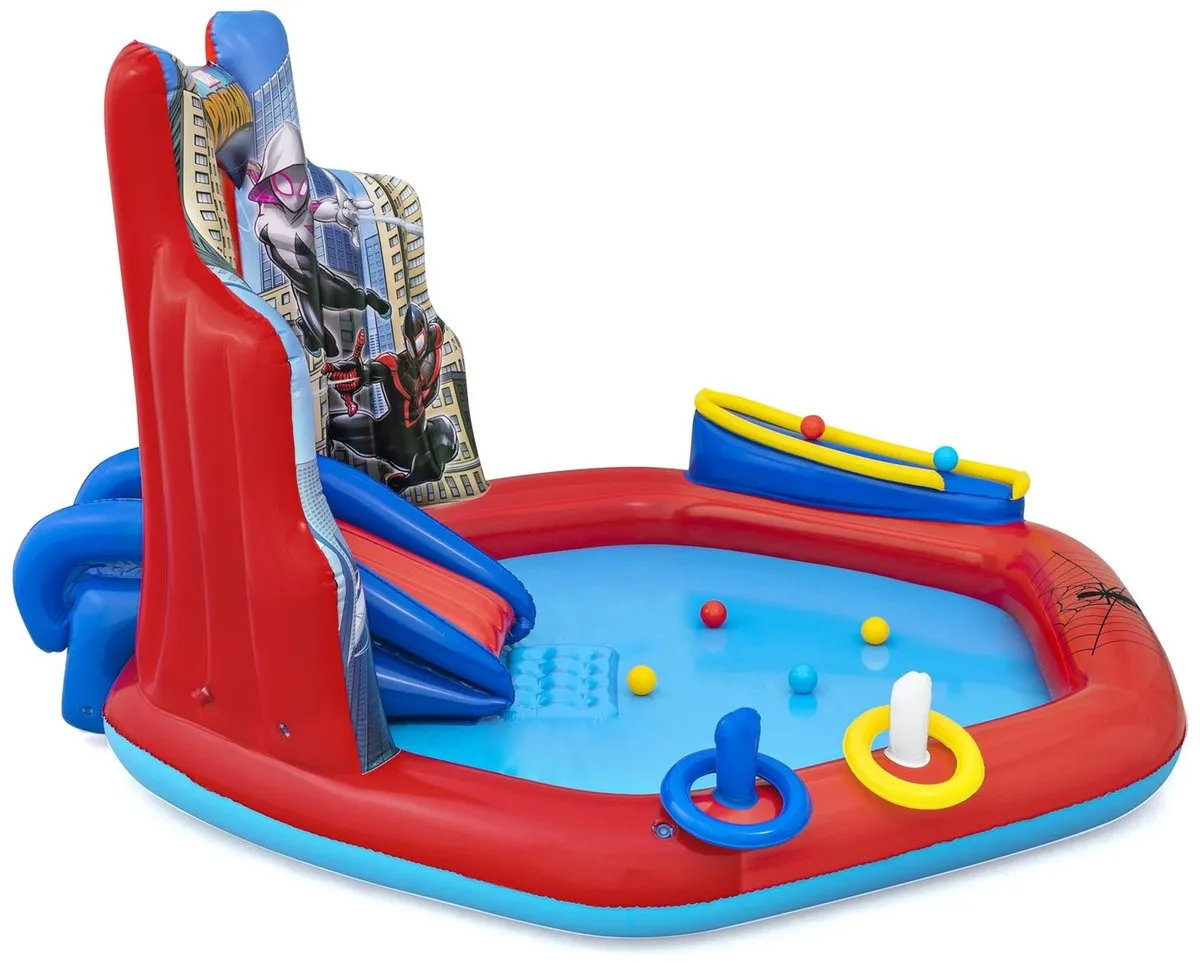 Bestway Spider-Man Kinderzwembad 211x206cm - Blauw/Rood - afbeelding 4 van 6