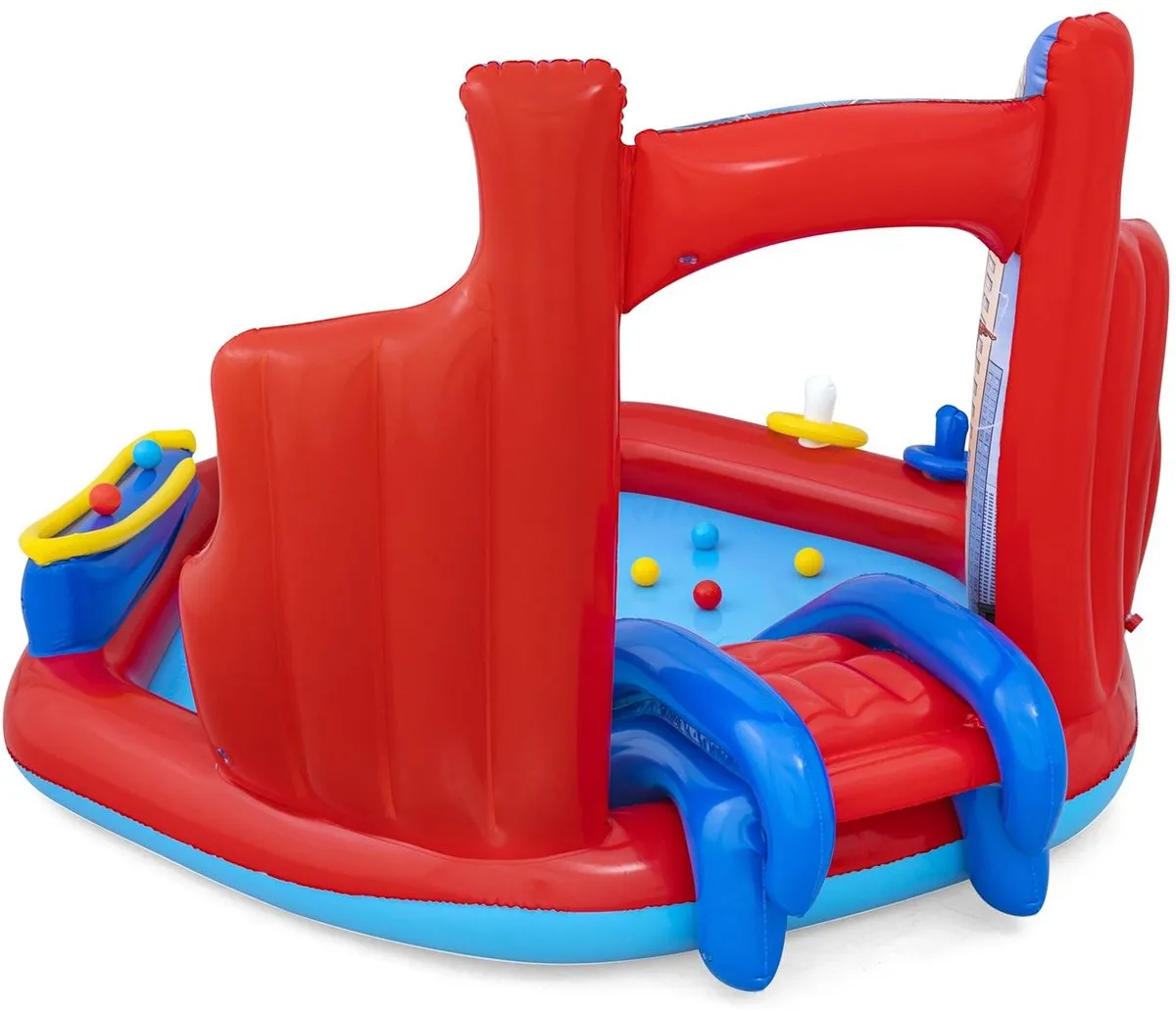 Bestway Spider-Man Kinderzwembad 211x206cm - Blauw/Rood - afbeelding 3 van 6
