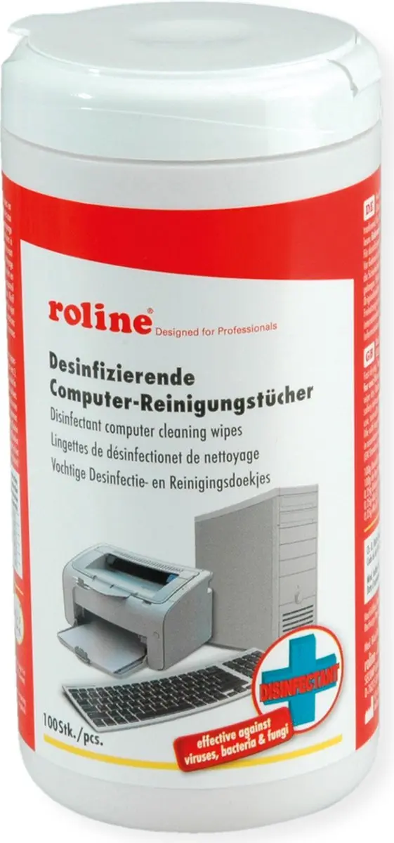 ROLINE Desinfecterende Computer reinigingsdoekjes, 100 pcs.