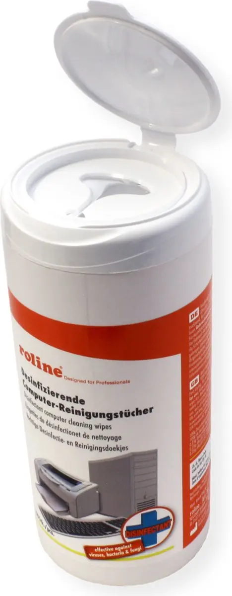 ROLINE Desinfecterende Computer reinigingsdoekjes, 100 pcs.