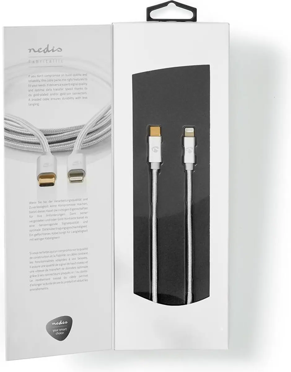 Nedis Lightning Kabel USB-C naar Lightning 2m - Verguld