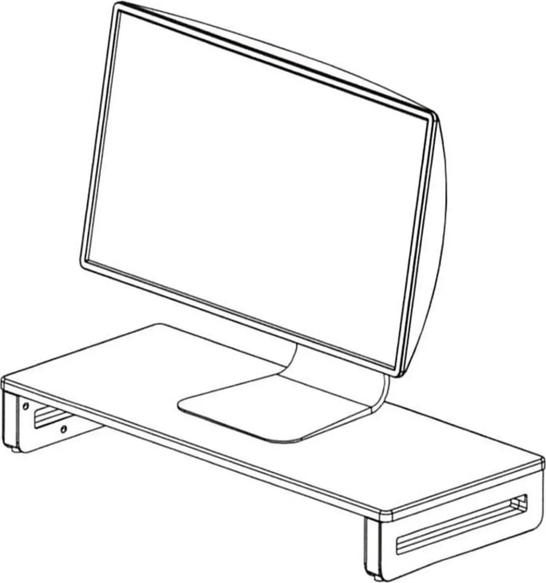 Value Monitorstandaard XL - Zwart