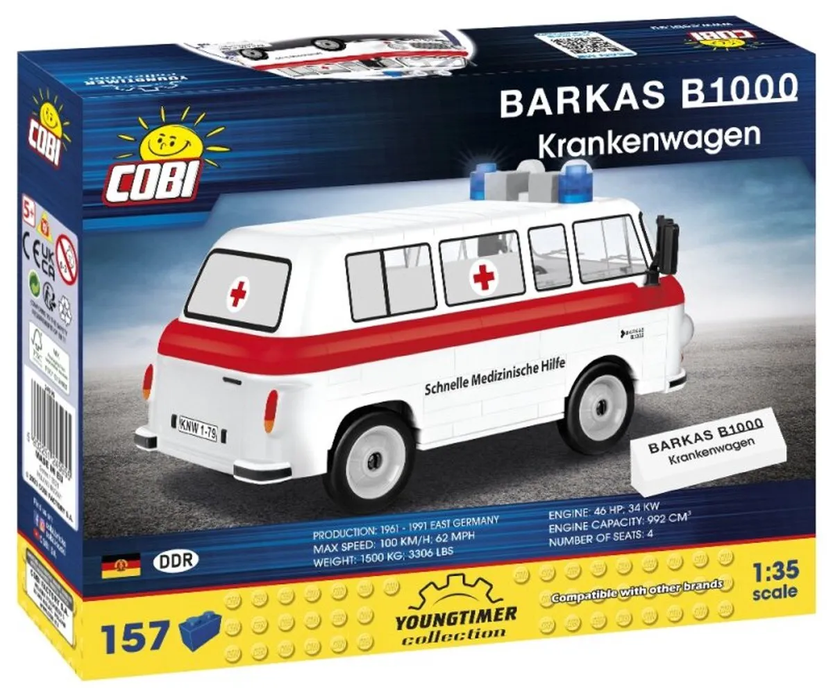 Cobi Barkas B1000 Ziekenauto 157-delig - Meerkleurig