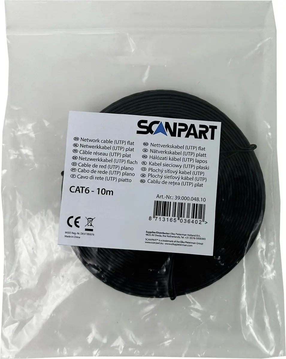 Scanpart Netwerkkabel UTP Plat 10m