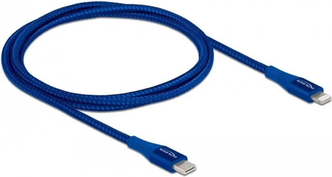 Delock USB-C naar Lightning Kabel 1m - Blauw