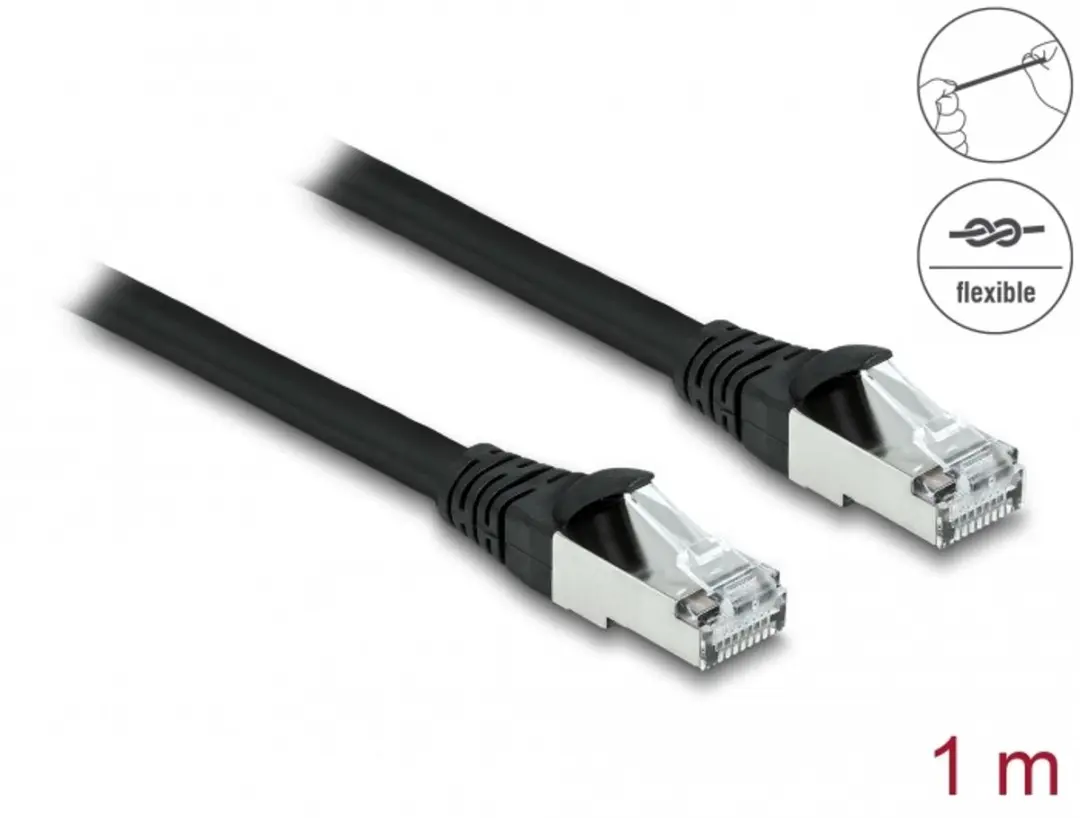 Delock RJ45 Netwerkkabel Cat.6A S/FTP PUR Outdoor 1m