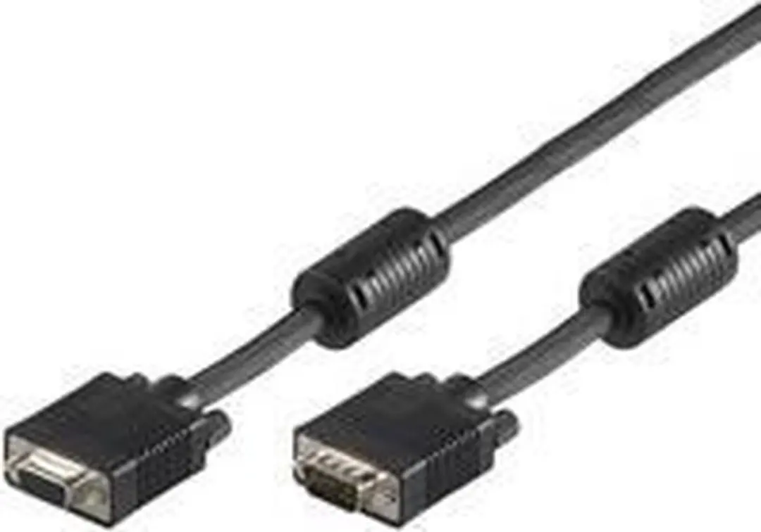 Goobay VGA Monitor Verlengkabel 5m - Zwart
