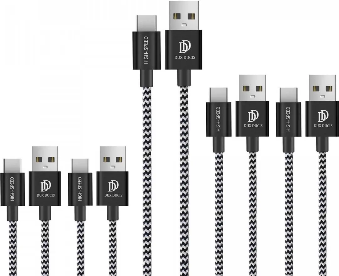 Dux Ducis 2.1A USB-A naar USB-C Kabelset 5 Stuks