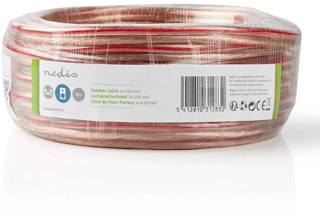 Nedis Speaker-Kabel CAGW4000TR150 15m - 2x4.00mm² CCA