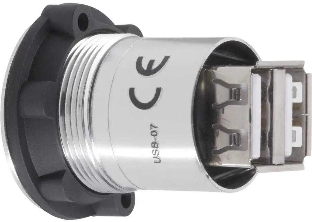 Tru Components USB-07 Dubbele USB-inbouwbus 2.0 - Zilver