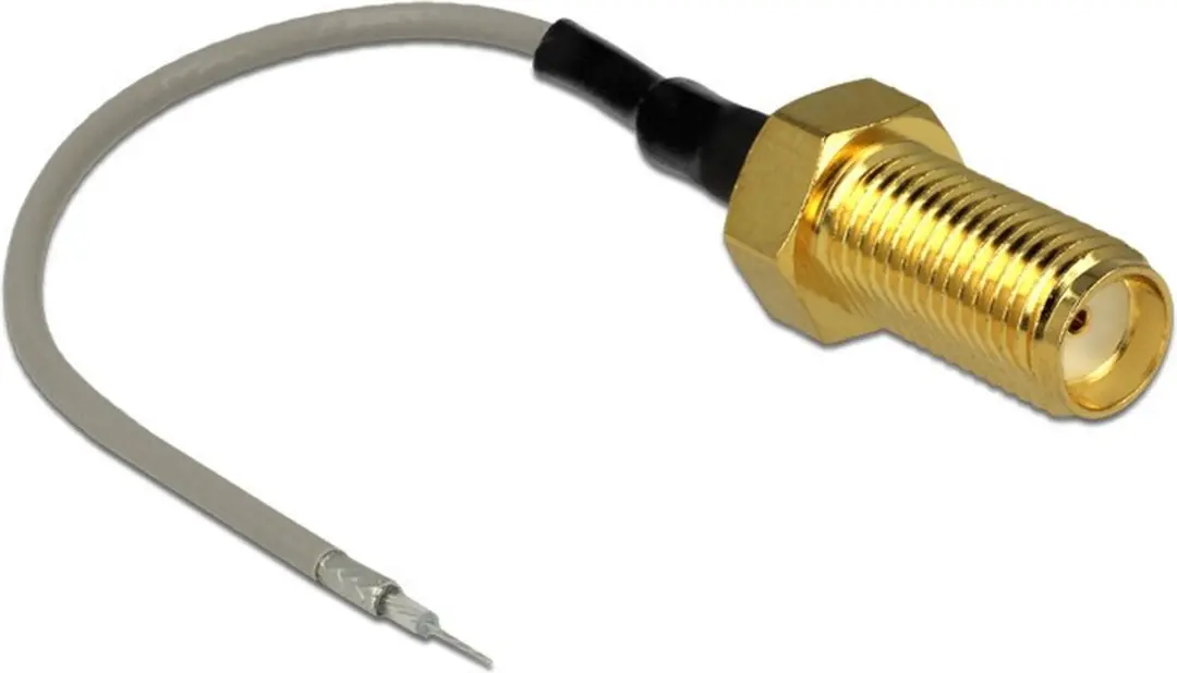 Delock SMA Antennekabel - 94.8mm - Goud/Grijs
