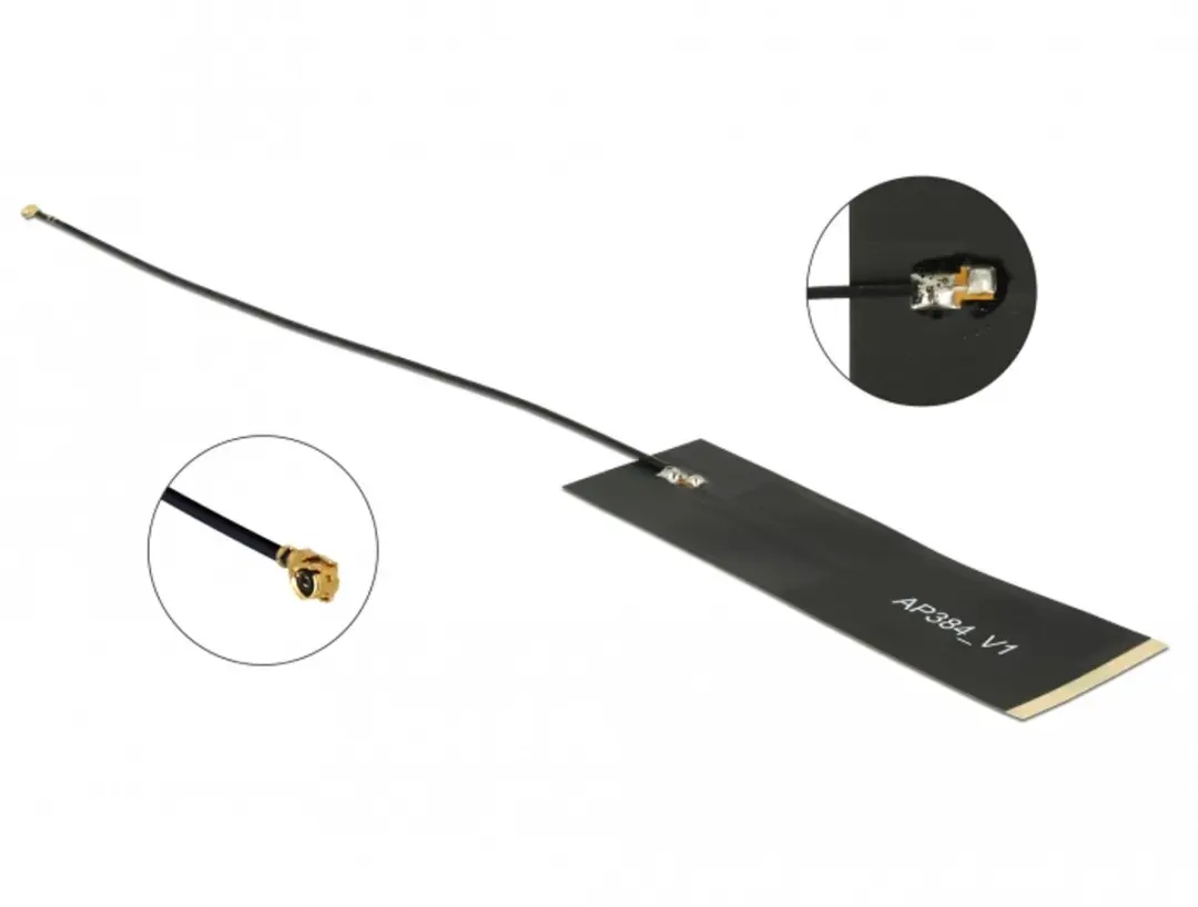 Delock LoRa Antenne 863-928 MHz I-PEX MHF I 1.68 dBi 15cm - Zwart