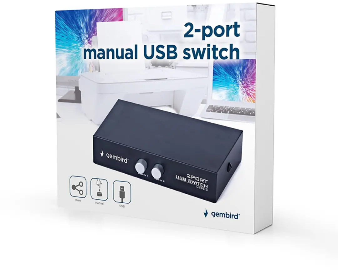 Gembird DSU-21 2-poorts USB Switch
