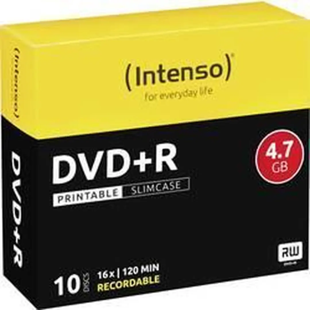 Intenso 4811652 DVD+R 4,7GB - 10 Stuks Slimcase