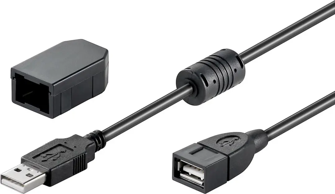 Goobay USB 2.0 Hi-Speed Verlengkabel 2m - Zwart - 10 Stuks