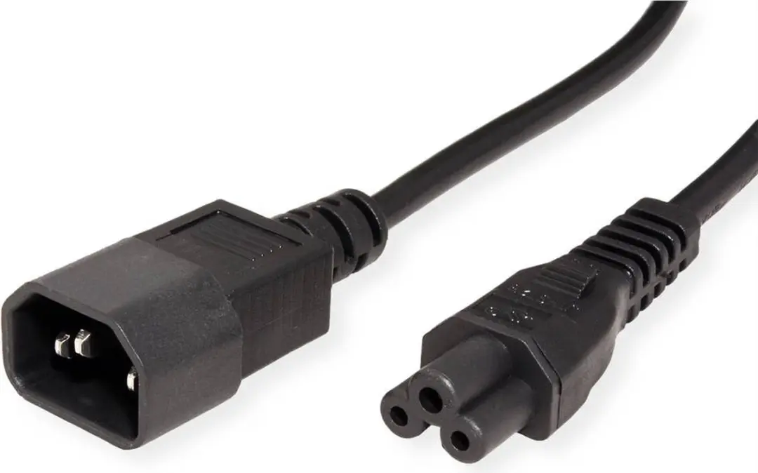 Value IEC320/C14 naar C5 Stroomkabel 1,8m - Zwart