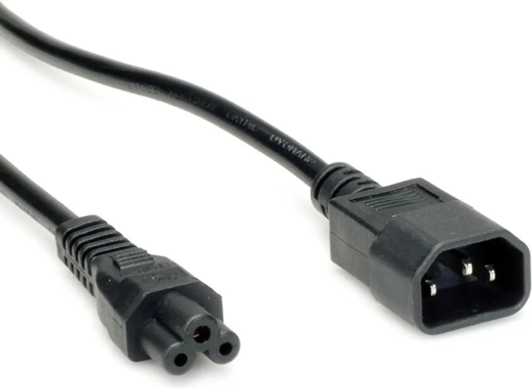 Value IEC320/C14 naar C5 Stroomkabel 1,8m - Zwart