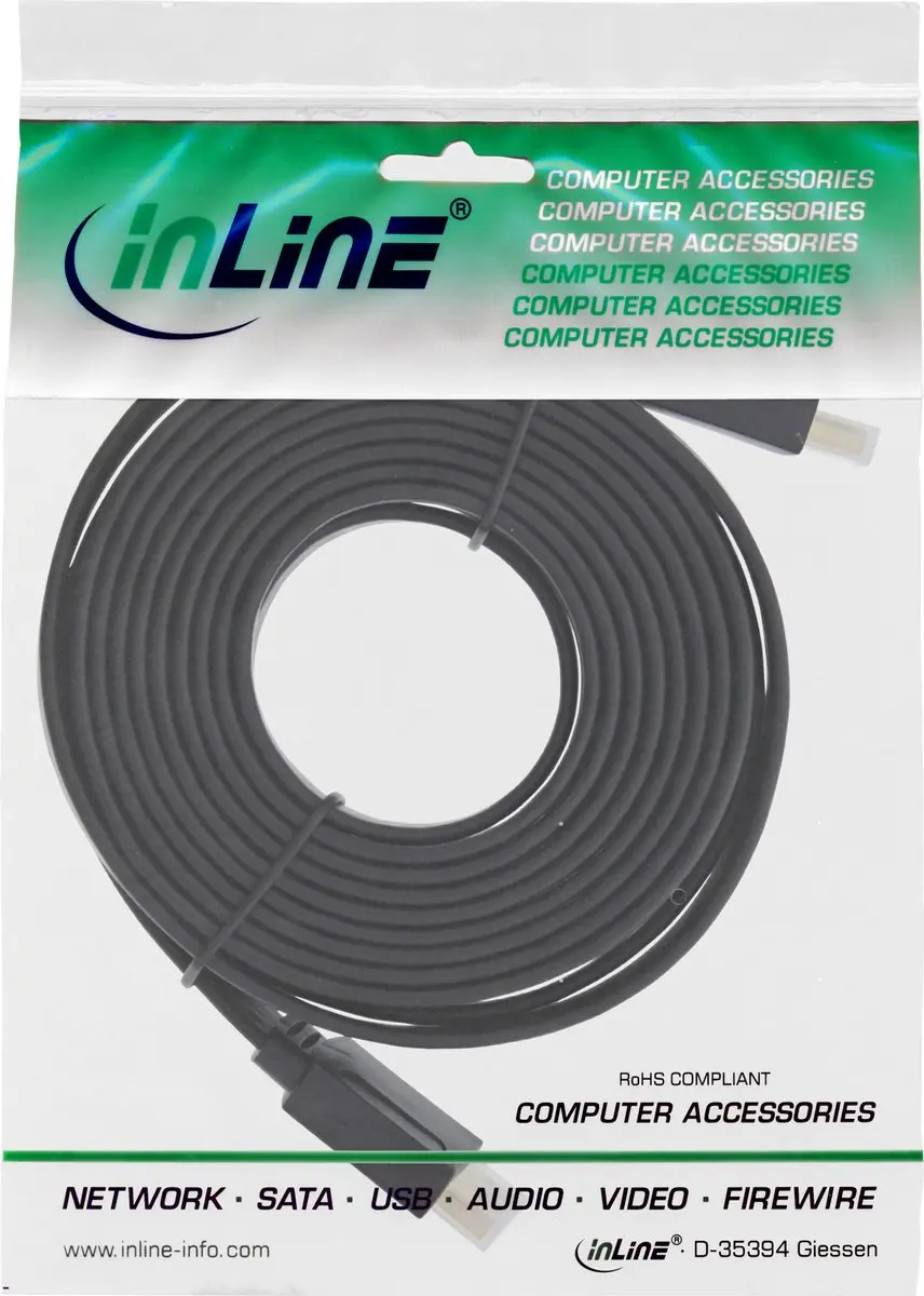 InLine HDMI 2.0 Kabel 4K 60Hz 3m - Verguld - Zwart