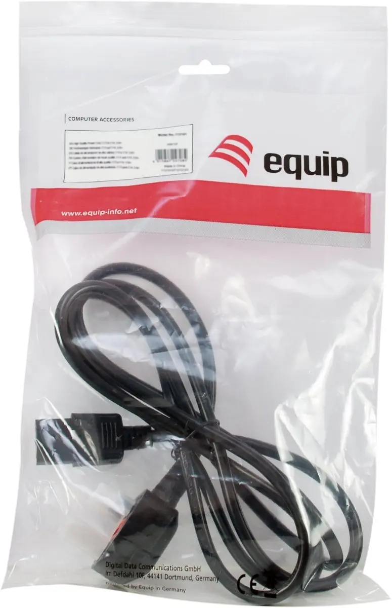 Equip 112300 Elektriciteitssnoer C13 - 2m - Zwart