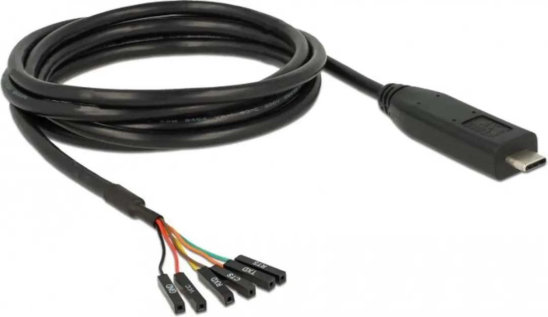 Delock USB Type-C naar LVTTL 3.3V 6-pin Header Kabel - 2m - Zwart