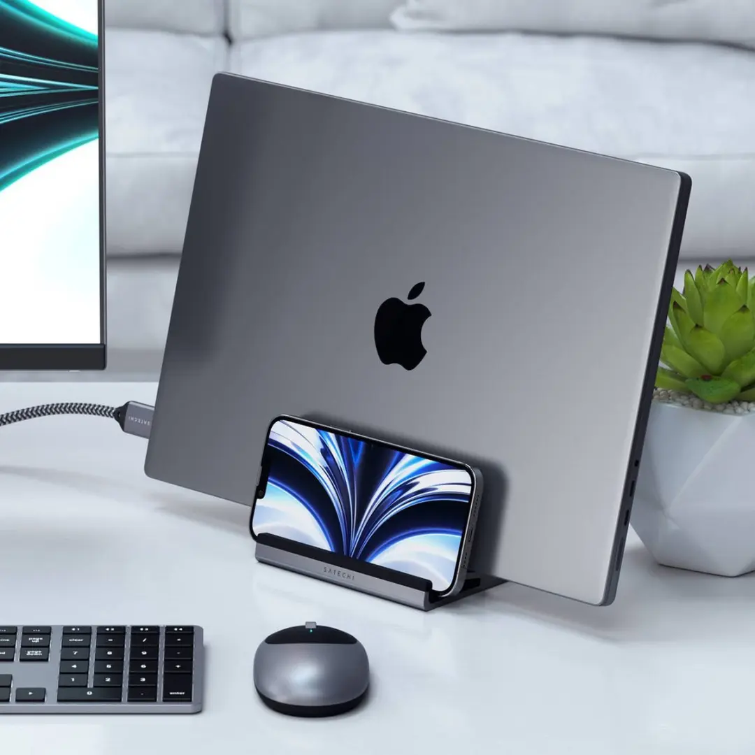 Satechi Dual Vertical Laptop Stand ST-ADVSM - Grijs