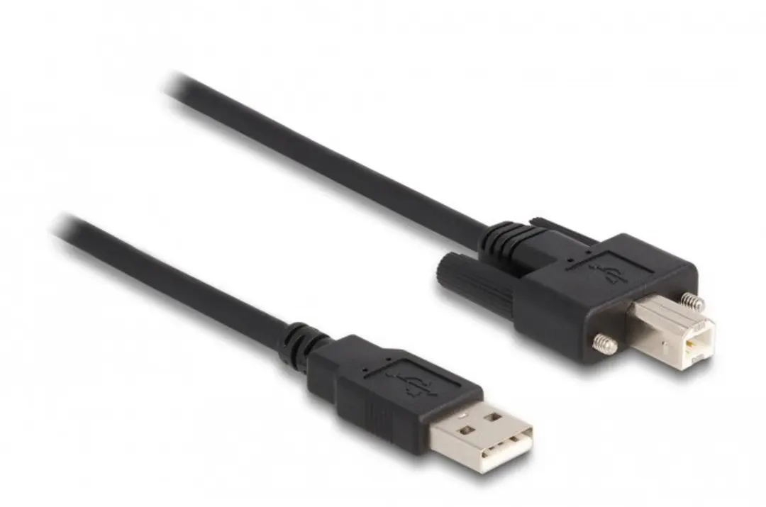Delock USB 2.0 Kabel A-male naar B-male 3m - Zwart