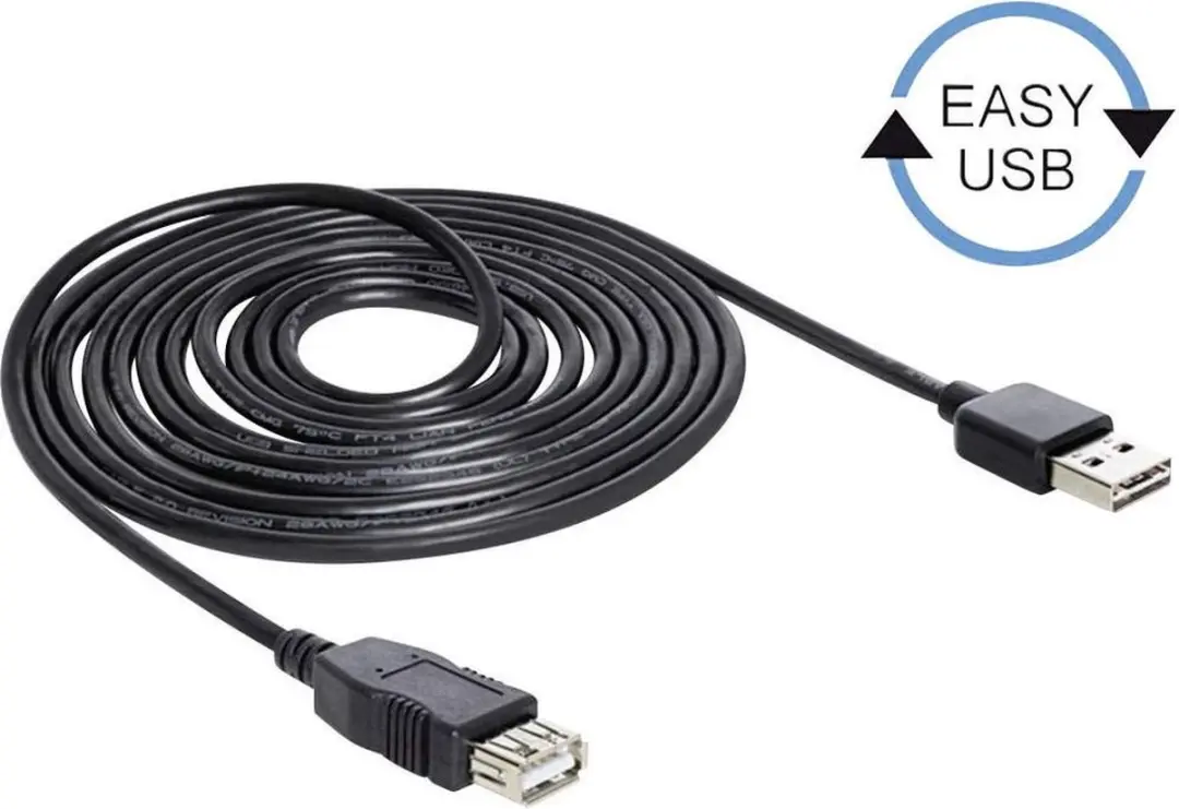 Delock USB Verlenging A-A 3.0 3m - Zwart
