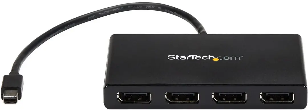 Startech MSTMDP124DP Mini DisplayPort naar DisplayPort MST Hub - 4 Poorten - Zwart