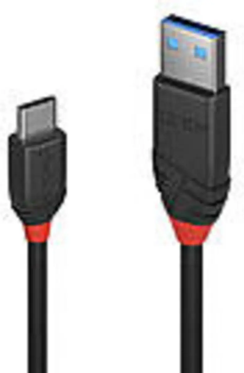 Lindy 36914 USB 3.2 Gen1 USB-C naar USB-A Kabel 0.15m - Zwart