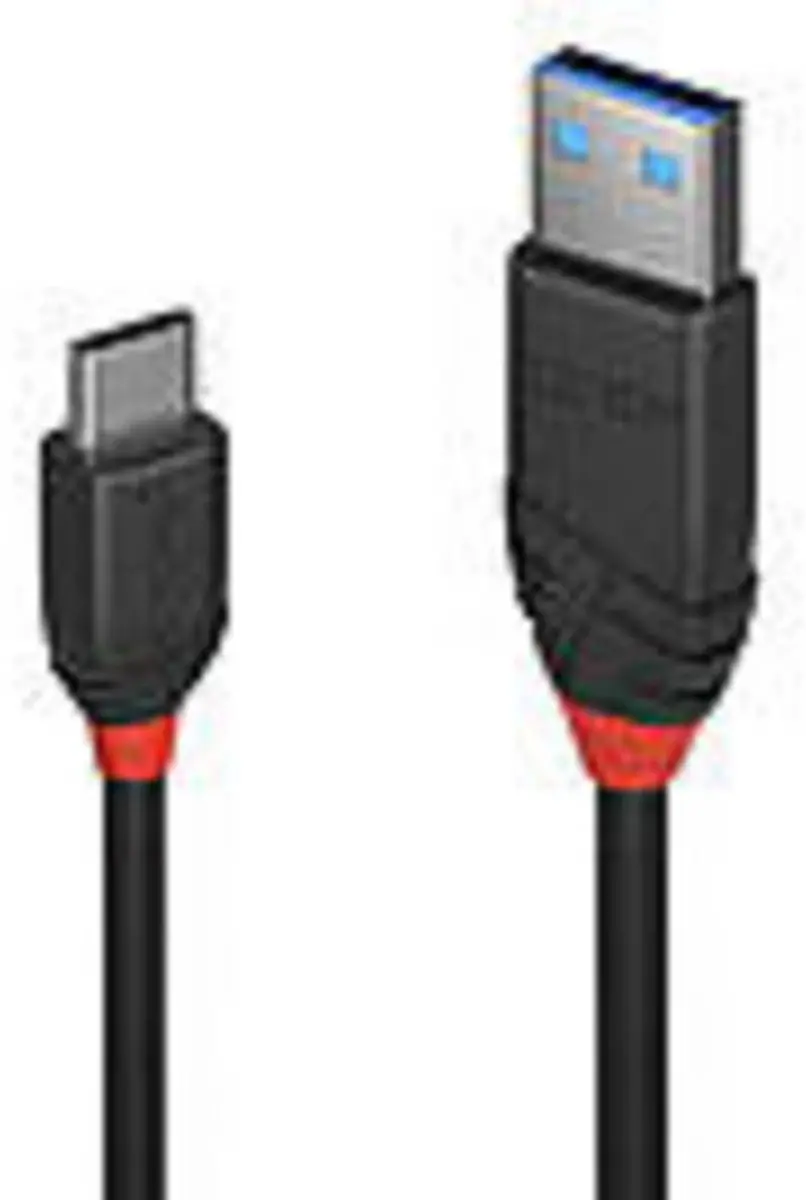 Lindy 36914 USB 3.2 Gen1 USB-C naar USB-A Kabel 0.15m - Zwart