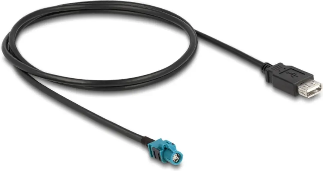 Delock HSD Vrouwelijk naar USB 2.0 Type-A Kabel 1m - Zwart