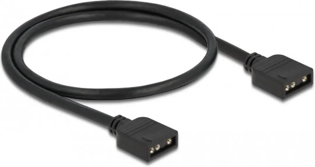Delock RGB-ARGB Kabel 3-pin 5V 30cm - Zwart