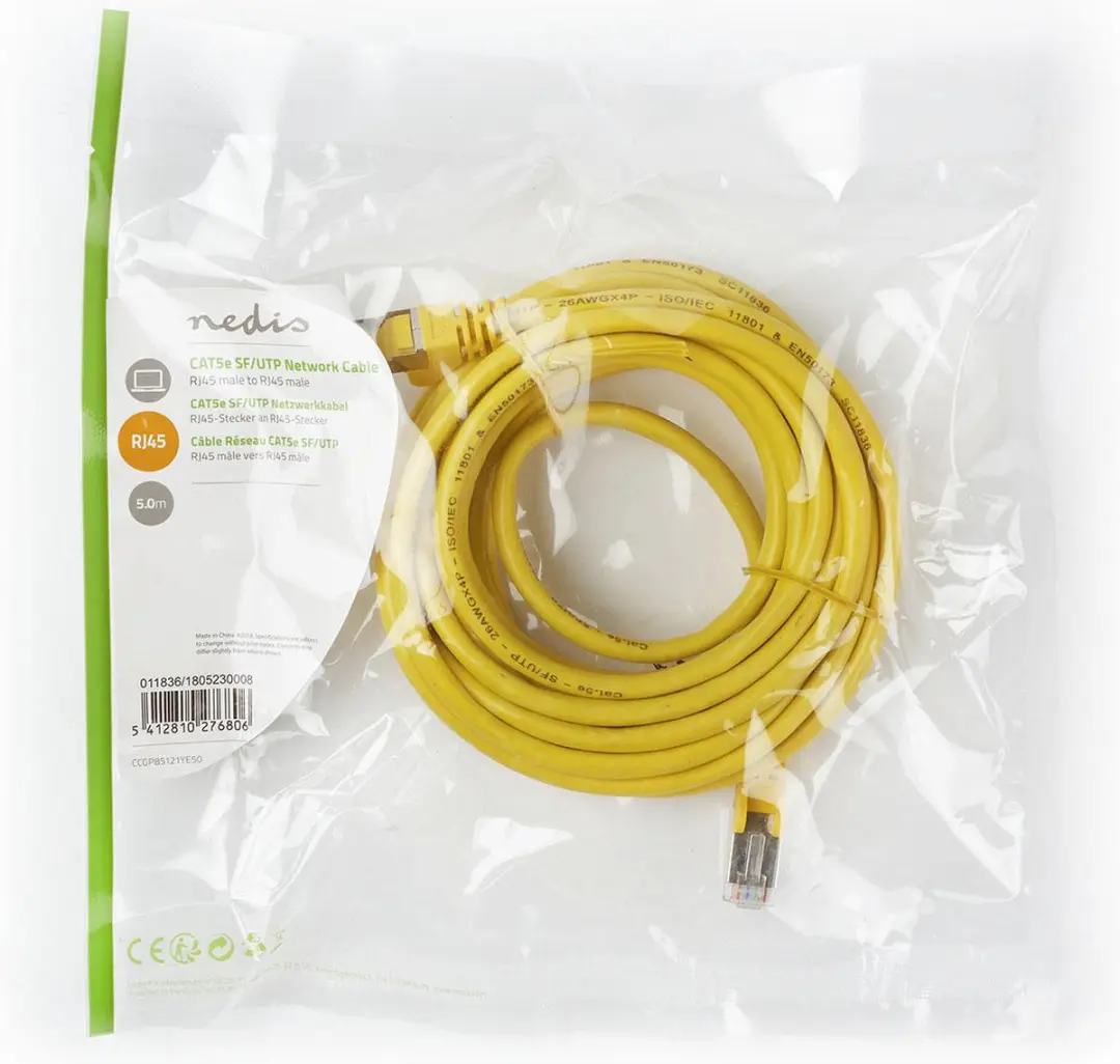 Nedis CAT5e Netwerkkabel 5m - Geel