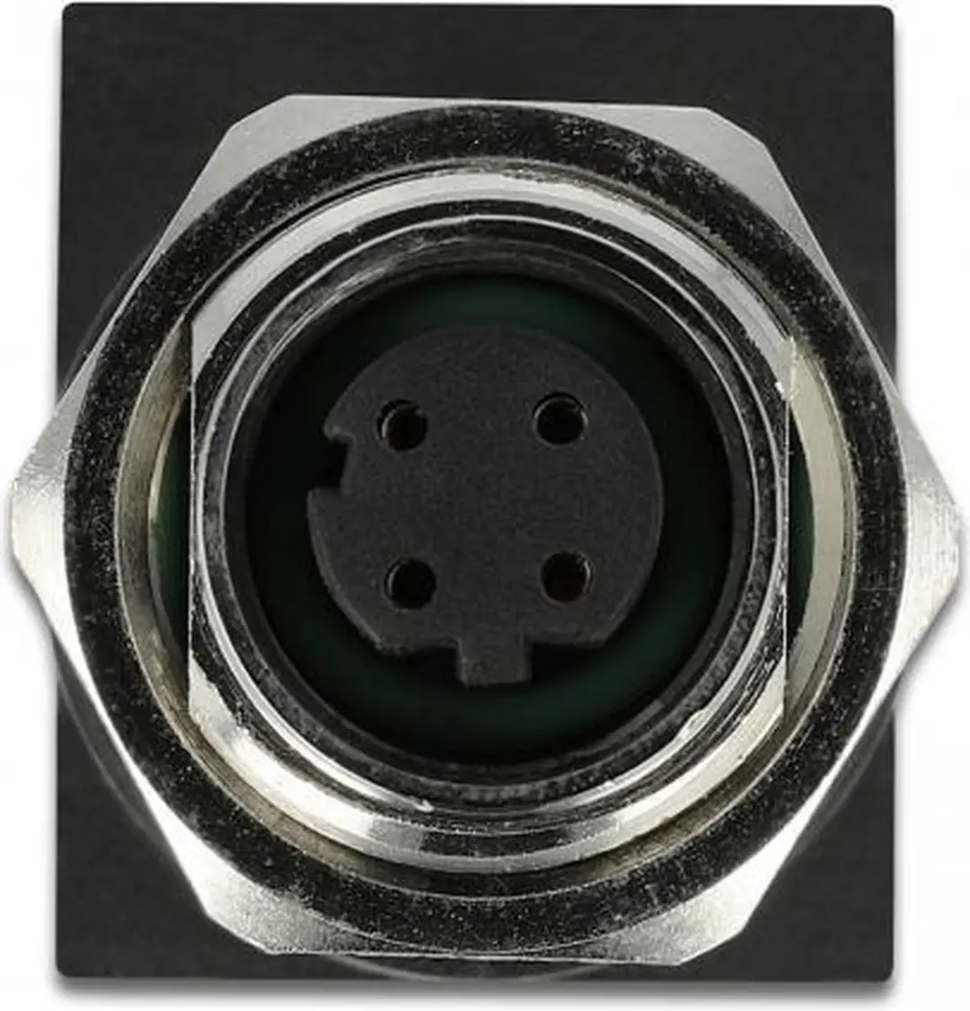 Delock M12 4-pins D-gecodeerd Industriële Netwerkadapter Profinet/TPU - Zwart