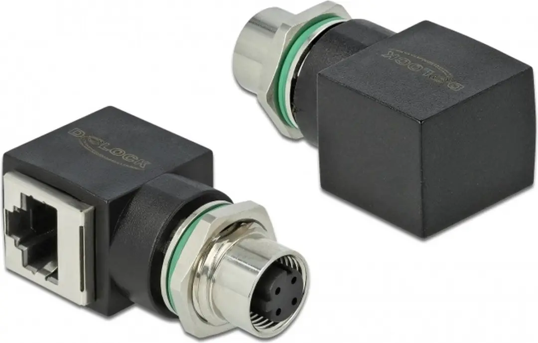 Delock M12 4-pins D-gecodeerd Industriële Netwerkadapter Profinet/TPU