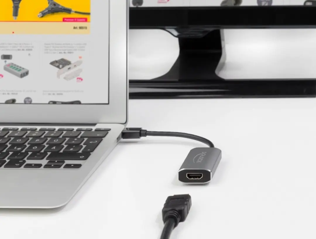 Delock Active Mini DisplayPort 1.4 naar HDMI Adapter 8K - Grijs