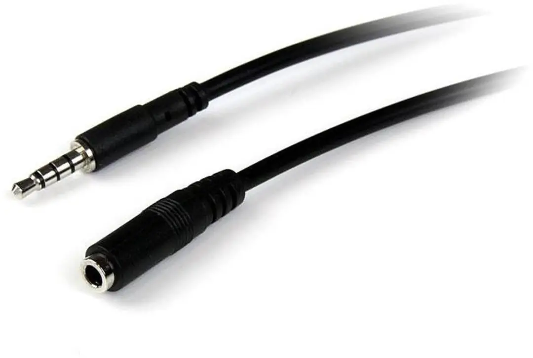 Startech 4-polige 3,5mm Jack Verlengkabel 2m - Zwart