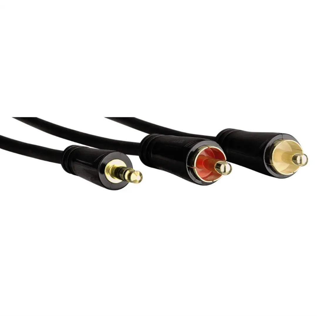 Hama Audio-adapterkabel 3,5mm Jack naar 2x RCA - 3m - Zwart