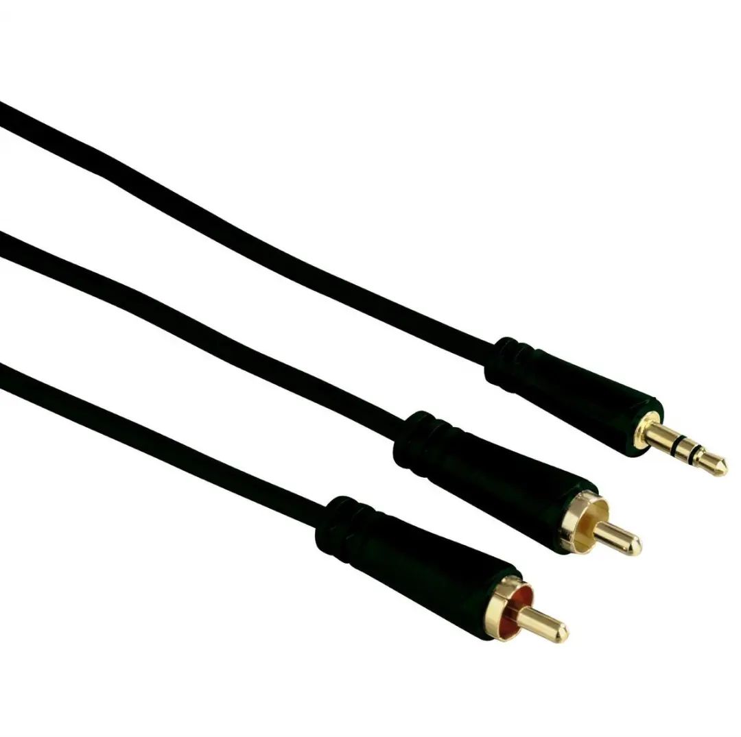 Hama Audio-adapterkabel 3,5mm Jack naar 2x RCA - 3m - Zwart