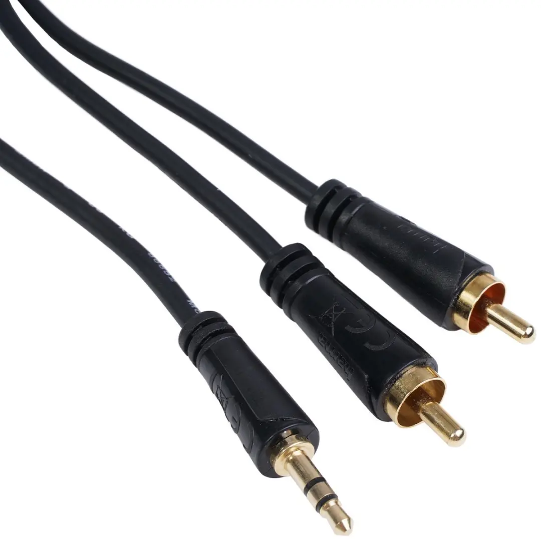 Hama Audio-adapterkabel 3,5mm Jack naar 2x RCA - 3m - Zwart