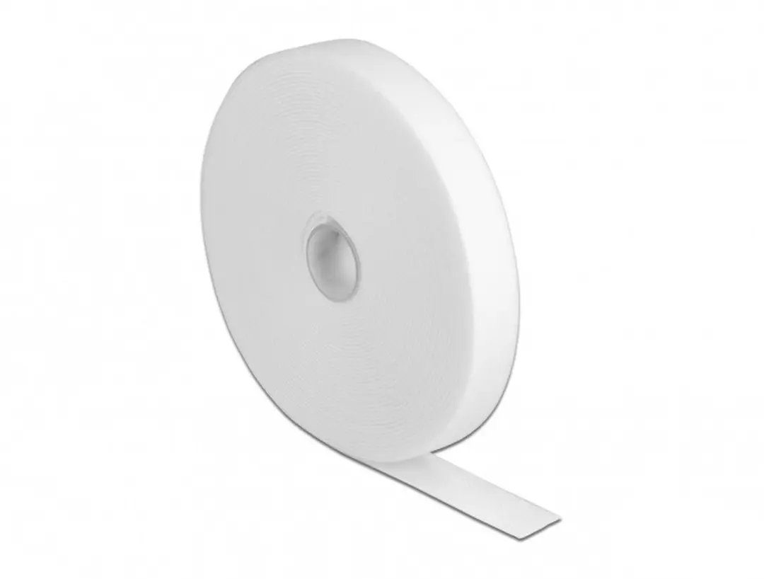 Delock Hook-and-Loop Tape 10m x 20mm - Wit