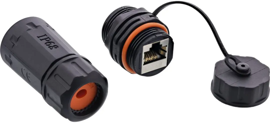 InLine Patchkabel Koppeling RJ45 Cat.6A IP68